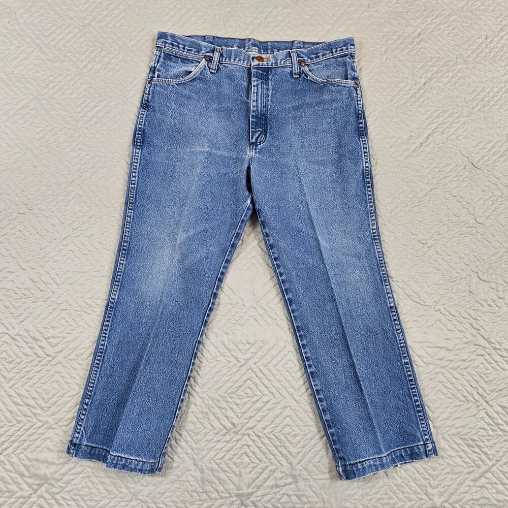 Wrangler Jeans Mens 36x29 Blue Vintage Regular Straight Fit